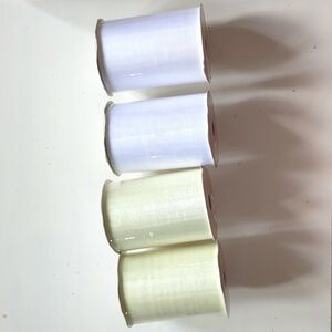 New Bundle Of 4 (2 Yellow and 2 White) Ribbon Spools Party Supplies